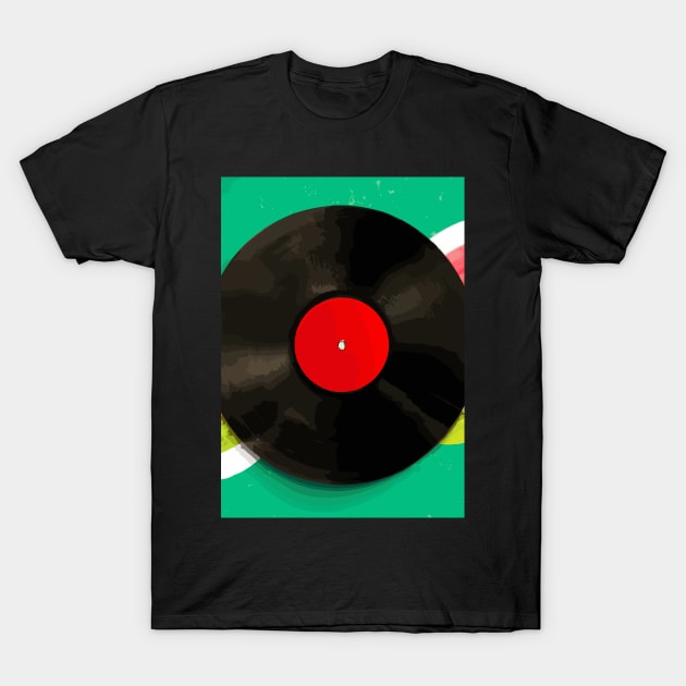 Retro Vinyl Record Colorful T-Shirt by maxcode